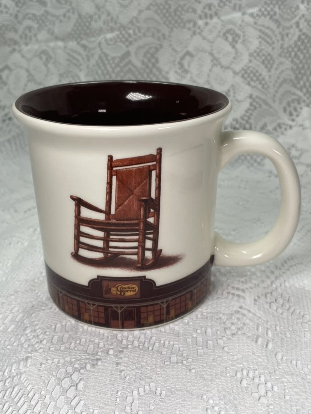 Cracker Barrel Rocking Chair 14oz Ceramic Coffee Mug Old Country Store Logo - Picture 2 of 6